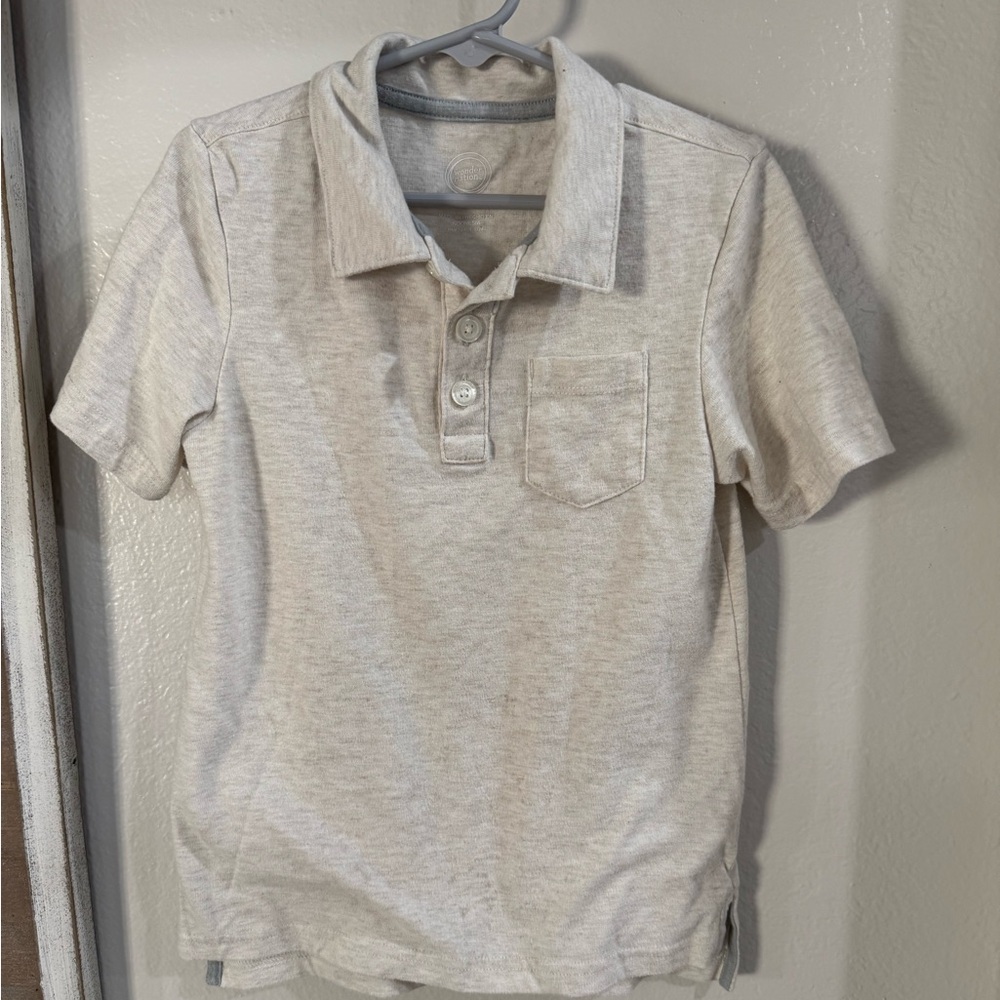 Wonder Nation Kids XS Polo Shirt in Beige